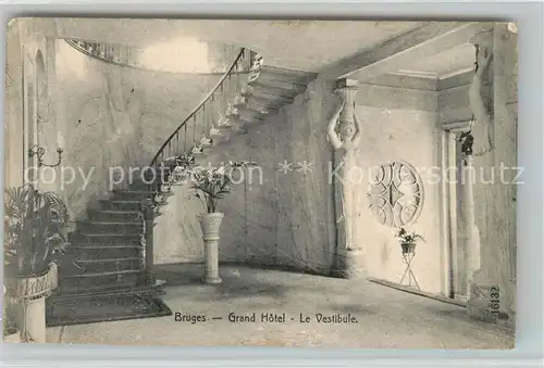 AK / Ansichtskarte Bruges_Flandre Grand Hotel Le Vestibule Bruges_Flandre