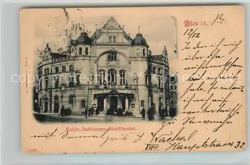 AK / Ansichtskarte Wien Kaiser Jubilaeums Stadttheater Wien