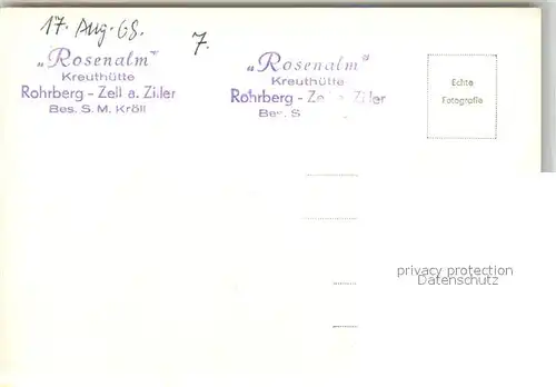 AK / Ansichtskarte Rohrberg_Tirol Rosenalm Kreuthuette Rohrberg Tirol