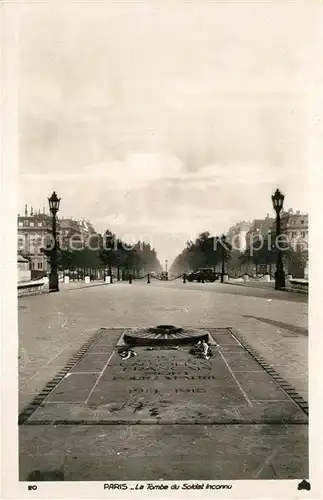 AK / Ansichtskarte Paris La Tombe du Soldat Inconnu Paris