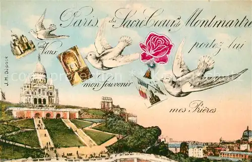 AK / Ansichtskarte Paris Sacre Coeur de Montmartre Paris