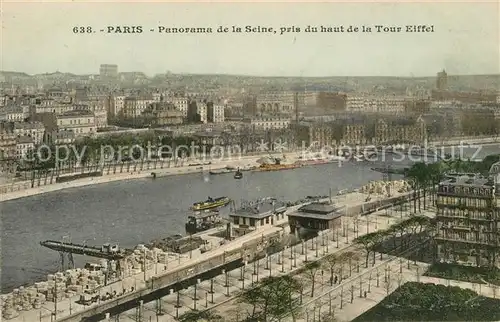 AK / Ansichtskarte Paris Panorama de la Seine pris du haut de la Tour Eiffel Paris