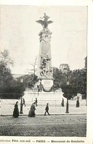 AK / Ansichtskarte Paris Monument de Gambetta Paris