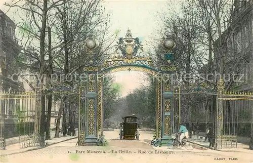 AK / Ansichtskarte Paris Parc Monceau La Grille Rue de Lisbonne Paris