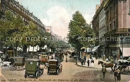 AK / Ansichtskarte Paris Perspective des Boulevards des Capucines et des Italiens Paris