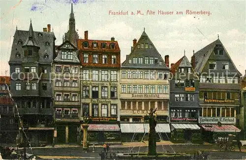 AK / Ansichtskarte Frankfurt_Main Alte Haeuser am Roemerberg Frankfurt Main