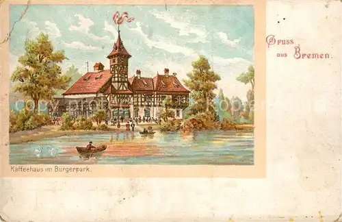 AK / Ansichtskarte Bremen Kaffeehaus im Buergerpark Bremen