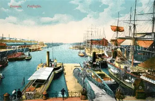 AK / Ansichtskarte Bremen Freihafen Bremen