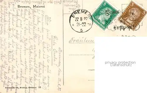 AK / Ansichtskarte Bremen Meierei Bremen