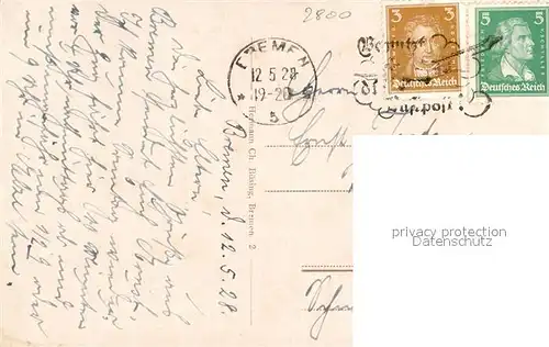 AK / Ansichtskarte Bremen Marktplatz mit Rathaus Dom und Boerse Bremen