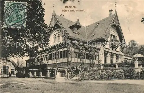 AK / Ansichtskarte Bremen Buergerpark Meierei Bremen