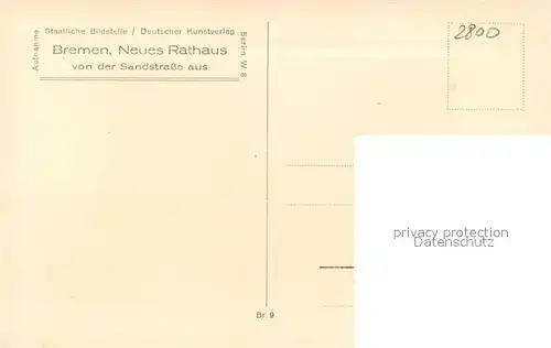 AK / Ansichtskarte Bremen Neues Rathaus Bremen