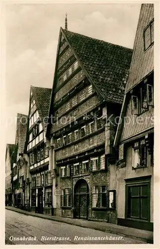 AK / Ansichtskarte Osnabrueck Bierstrasse Renaissancehaeuser Osnabrueck