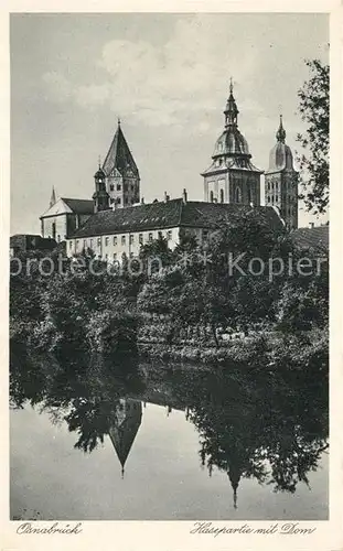 AK / Ansichtskarte Osnabrueck Hasepartie mit Dom Osnabrueck