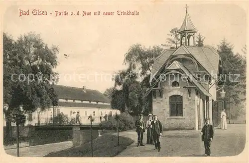 AK / Ansichtskarte Bad_Eilsen Partie an der Aue mit neuer Trinkhalle Bad_Eilsen