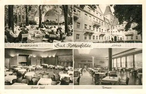 AK / Ansichtskarte Bad_Rothenfelde Konzertgarten Kurhaus Roter Saal Terrasse Bad_Rothenfelde