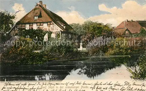 AK / Ansichtskarte Lueneburger_Heide Dorf Idyll Lueneburger Heide