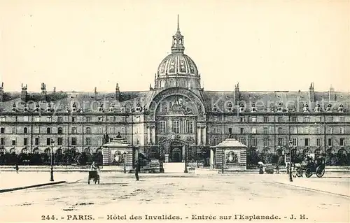 AK / Ansichtskarte Paris Hotel des Invalides Entree sur l Esplanade Paris