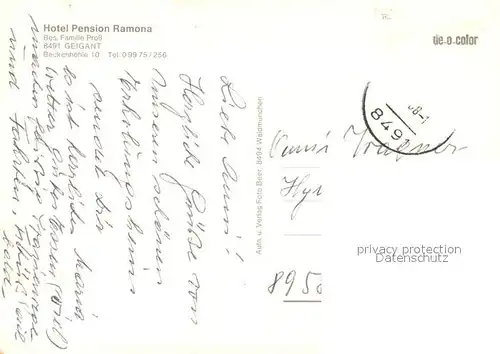 AK / Ansichtskarte Geigant Hotel Pension Ramona Bdesee Campingplatz Landschaftspanorama Geigant