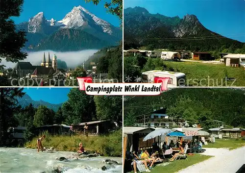 AK / Ansichtskarte Bischofswiesen Campingplatz Winkl Landtal Alpen Bischofswiesen
