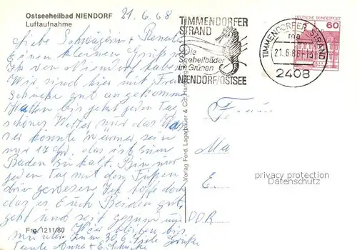AK / Ansichtskarte Niendorf_Ostseebad Fliegeraufnahme Niendorf_Ostseebad