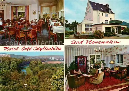 AK / Ansichtskarte Bad_Neuenahr Ahrweiler Hotel Cafe Idyllenhoehe Landschaftspanorama Bad_Neuenahr Ahrweiler