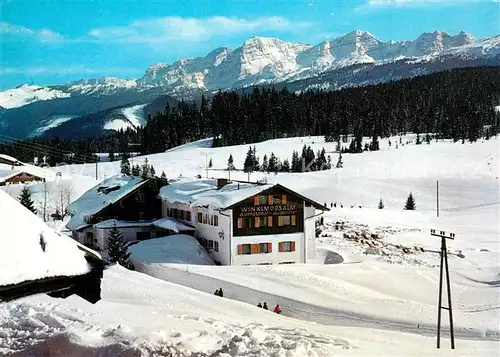 AK / Ansichtskarte Winklmoos_Winkelmoos Alpengasthof Augustiner Winklmoosalm Winterpanorama Loferer Steinberge Winklmoos Winkelmoos