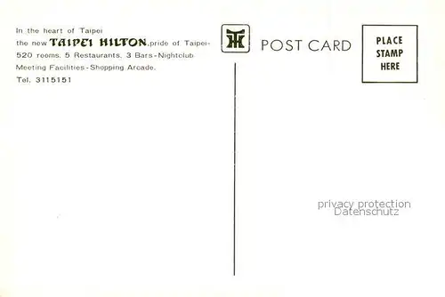 AK / Ansichtskarte Taipei Hilton Hotel  Taipei