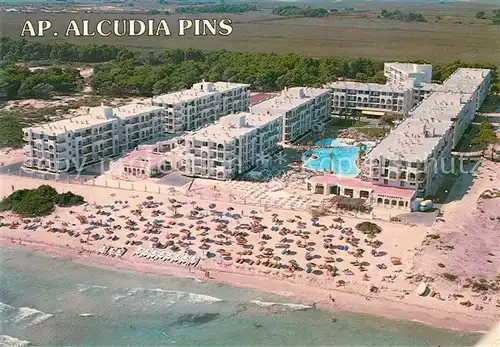 AK / Ansichtskarte Playas_de_Muro_Mallorca Fliegeraufnahme Apart. Alcudia Pins 