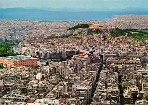 AK / Ansichtskarte Athenes_Athen Fliegeraufnahme mit Akropolis Athenes Athen