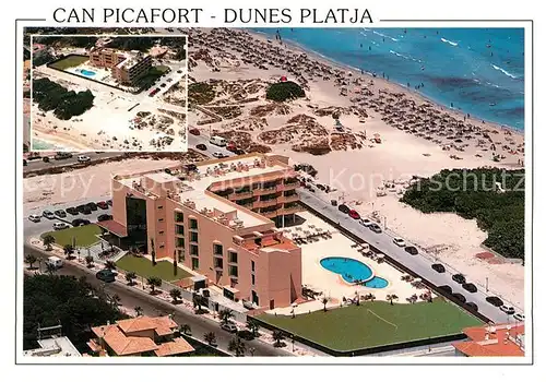 AK / Ansichtskarte Can_Picafort_Mallorca Fliegeraufnahme Aparthotel Dunes Platja Can_Picafort_Mallorca