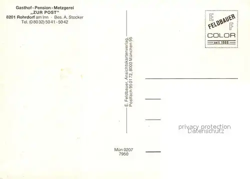 AK / Ansichtskarte Rohrdorf_Inn Gasthof Pension Zur Post Ortsmotiv mit Kirche Alpenblick Rohrdorf Inn