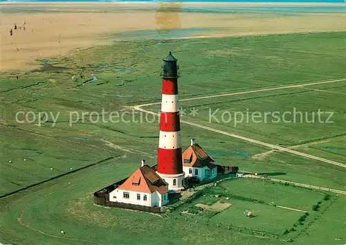 AK / Ansichtskarte St_Peter Ording Leuchtturm Westerhever Fliegeraufnahme St_Peter Ording