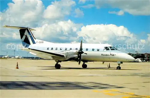 AK / Ansichtskarte Flugzeuge_Zivil Flandre Air Embraer 120 ER Brasilia F.GHIA C N 120154 Flugzeuge Zivil