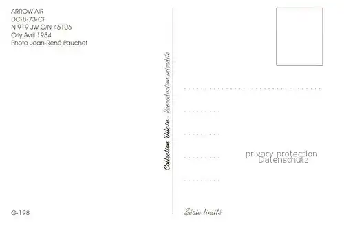 AK / Ansichtskarte Flugzeuge_Zivil Arrow Air DC 8 73 CF N919JW C N 46106 Flugzeuge Zivil