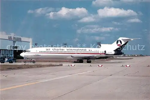 AK / Ansichtskarte Flugzeuge_Zivil Air Charter International B 727 214 F BPJV C N 19684 Flugzeuge Zivil