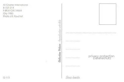 AK / Ansichtskarte Flugzeuge_Zivil Air Charter International B 727 214 F BPJV C N 19684 Flugzeuge Zivil