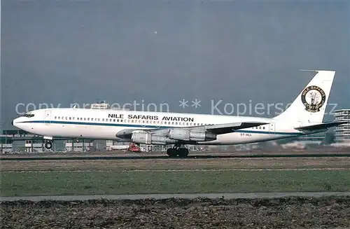 AK / Ansichtskarte Flugzeuge_Zivil Nile Safaris Aviation Boeing 707 338C ST ALL c n 19622 660 Flugzeuge Zivil