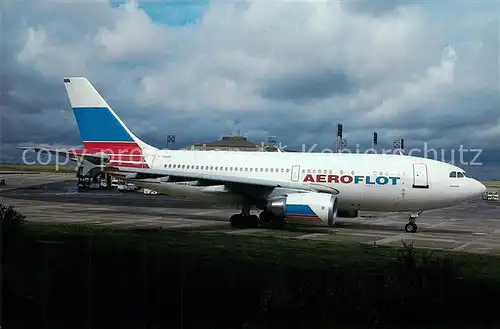 AK / Ansichtskarte Flugzeuge_Zivil Aeroflot Airbus Industrie A310 F OGQU c n 646 Flugzeuge Zivil