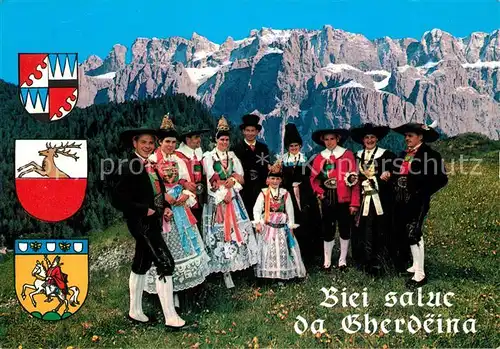 AK / Ansichtskarte Trachten_Italien Val Gardena Groednertal  Trachten Italien