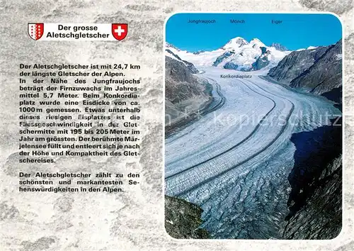 AK / Ansichtskarte Gletscher Aletschgletscher  Gletscher