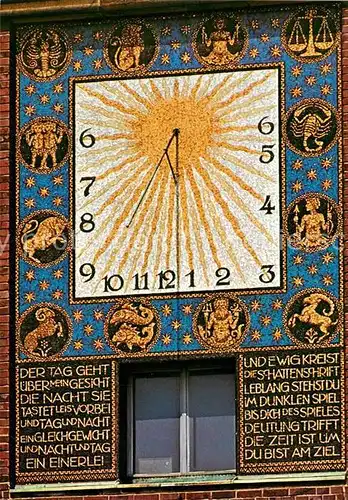 AK / Ansichtskarte Uhren Sonnenuhr Darmstadt Hochzeitsturm  Uhren
