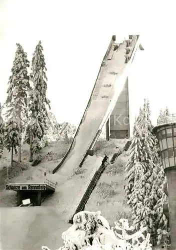 AK / Ansichtskarte Ski Flugschanze Schanze am Rennsteig Oberhof  Ski Flugschanze