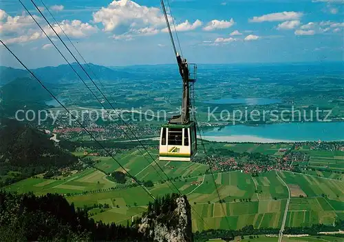 AK / Ansichtskarte Seilbahn Tegelberg Fuessen Schwangau Weissensee Hopfen Forggensee  Seilbahn