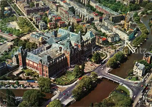 AK / Ansichtskarte Amsterdam_Niederlande Fliegeraufnahme Museum Hotel Restaurant Trianon de Haas Amsterdam_Niederlande