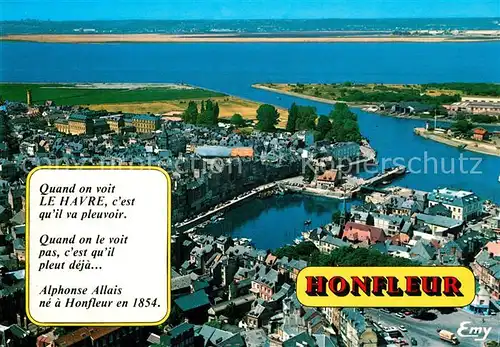 AK / Ansichtskarte Honfleur Fliegeraufnahme Hafen Honfleur