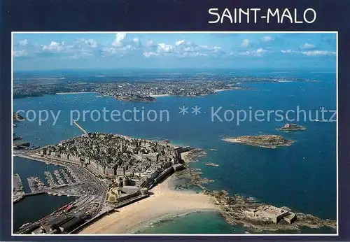 AK / Ansichtskarte Saint Malo_Ille et Vilaine_Bretagne Fliegeraufnahme Saint Malo_Ille et Vilaine