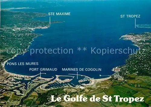 AK / Ansichtskarte Saint_Tropez_Var Fliegeraufnahme Golf Saint_Tropez_Var