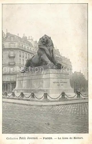 AK / Ansichtskarte Paris Le Lion de Belfort Paris