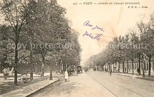 AK / Ansichtskarte Paris Avenue de Villars Paris
